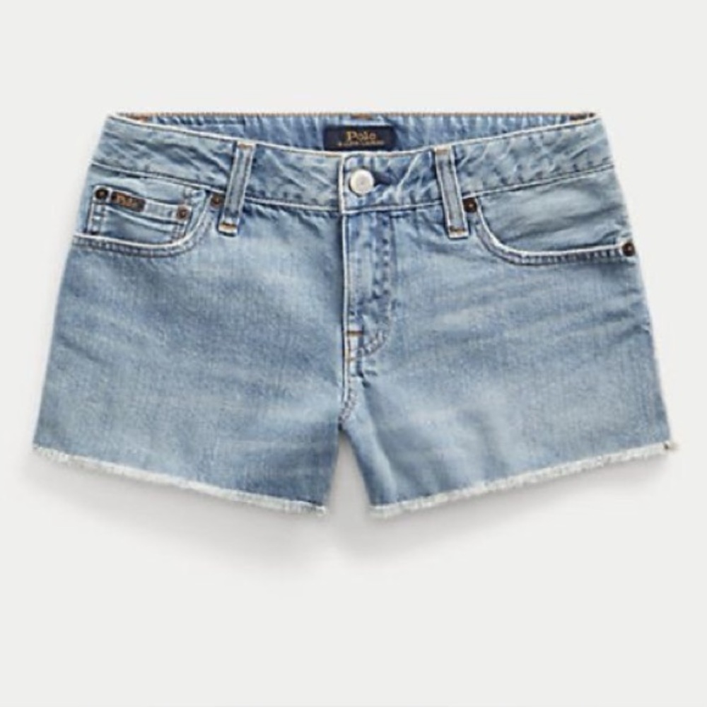 EUC. Girls 10. Polo by Ralph Lauren weathered Blue Denim Shorts